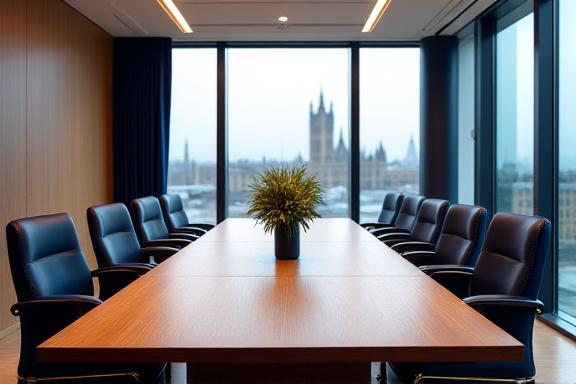 Modern professional law firm meeting room in London