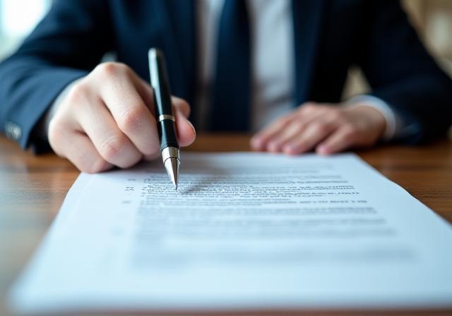 Legal professionals reviewing a commercial contract in a high-end London office